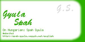 gyula spah business card